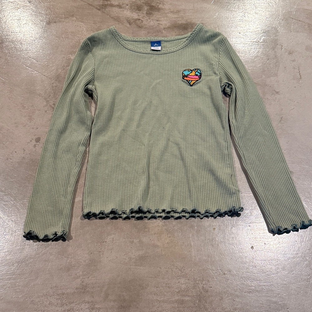 Old Navy Sage Green Ribbed Top